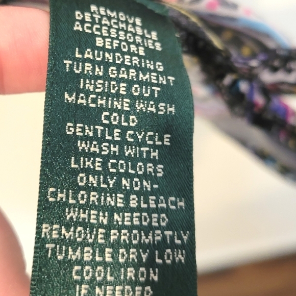 Ralph Lauren LRL Paisley Colorful Tunic Boat Neck Stretchy Long Top 3/4 Sleeve - Picture 6 of 10